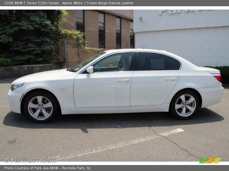 Alpine White / Cream Beige Dakota Leather 2008 BMW 5 Series 528xi Sedan