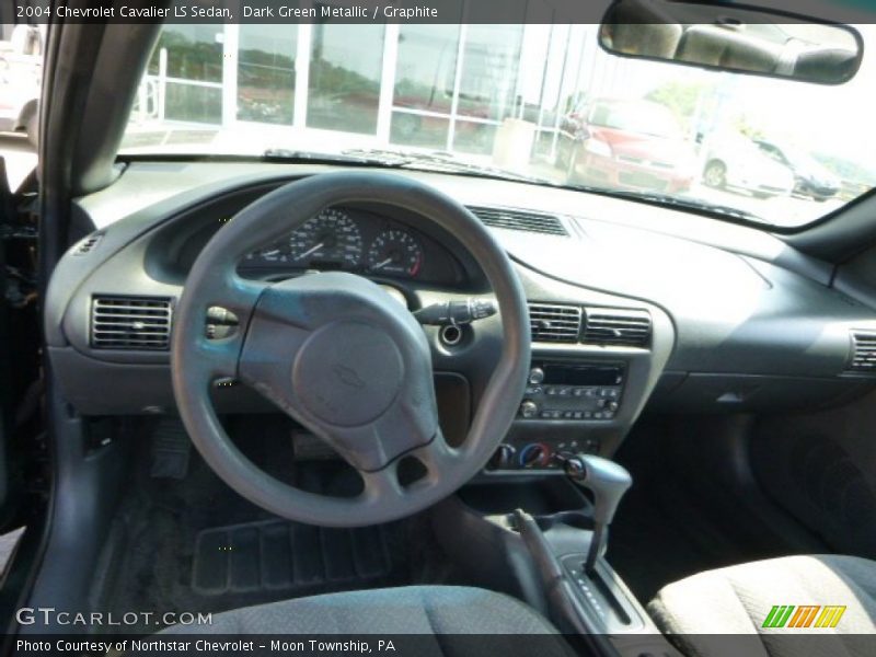 Dark Green Metallic / Graphite 2004 Chevrolet Cavalier LS Sedan