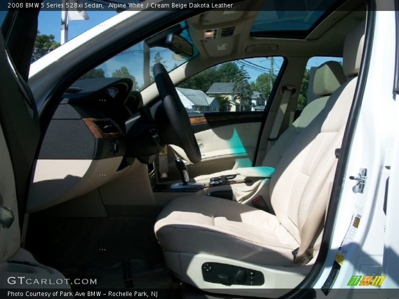 Alpine White / Cream Beige Dakota Leather 2008 BMW 5 Series 528xi Sedan