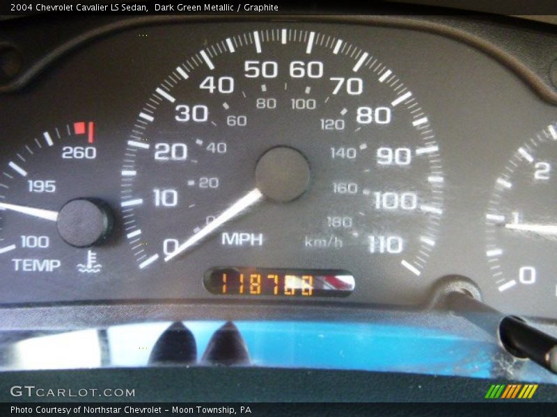 Dark Green Metallic / Graphite 2004 Chevrolet Cavalier LS Sedan