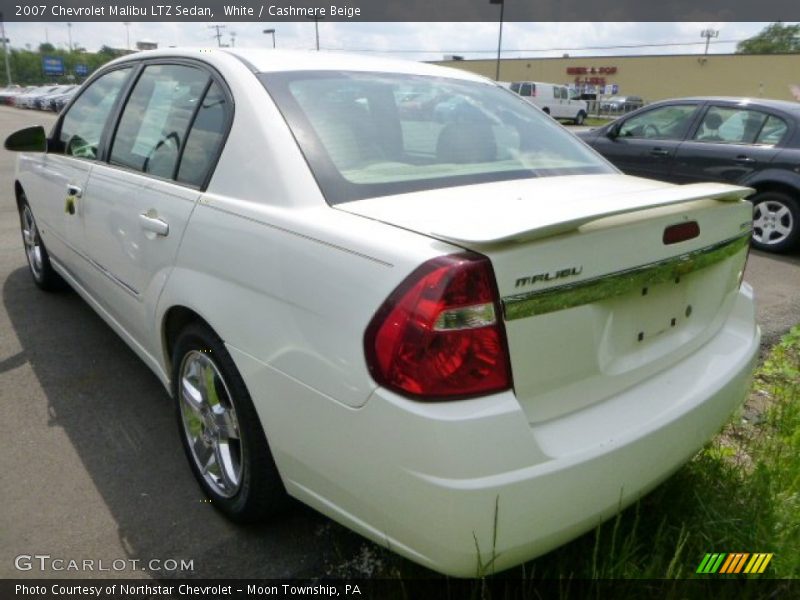 White / Cashmere Beige 2007 Chevrolet Malibu LTZ Sedan