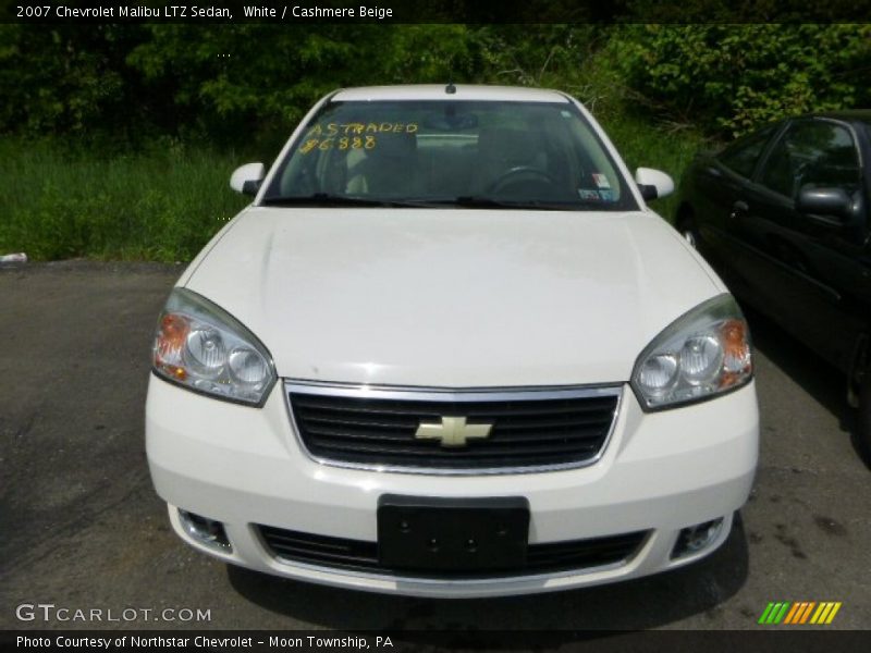 White / Cashmere Beige 2007 Chevrolet Malibu LTZ Sedan