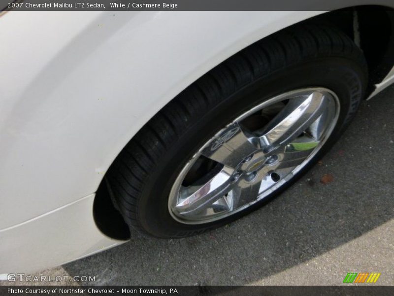 White / Cashmere Beige 2007 Chevrolet Malibu LTZ Sedan