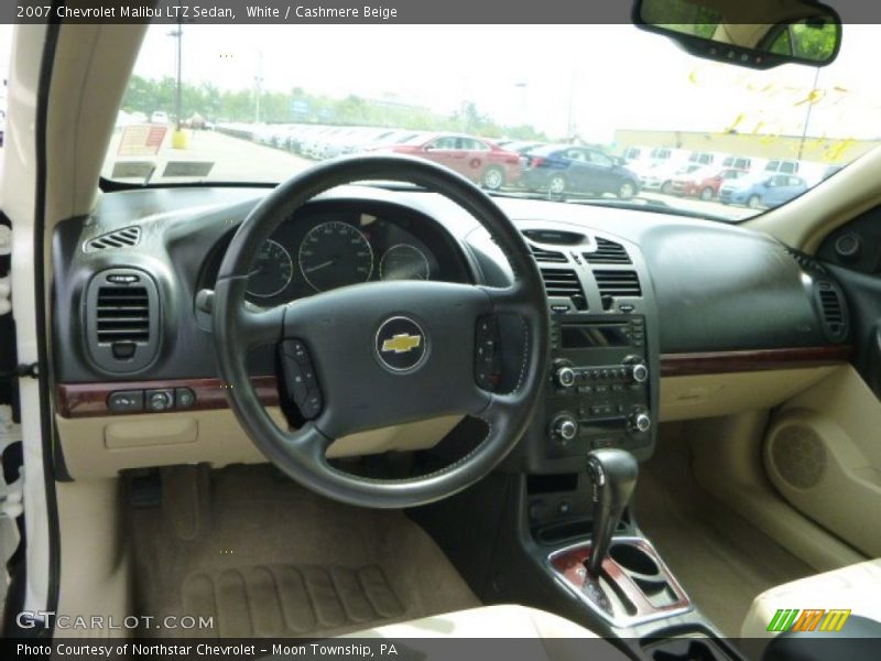White / Cashmere Beige 2007 Chevrolet Malibu LTZ Sedan
