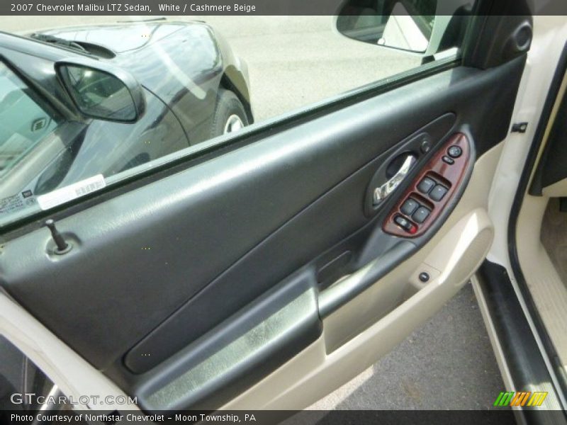 White / Cashmere Beige 2007 Chevrolet Malibu LTZ Sedan