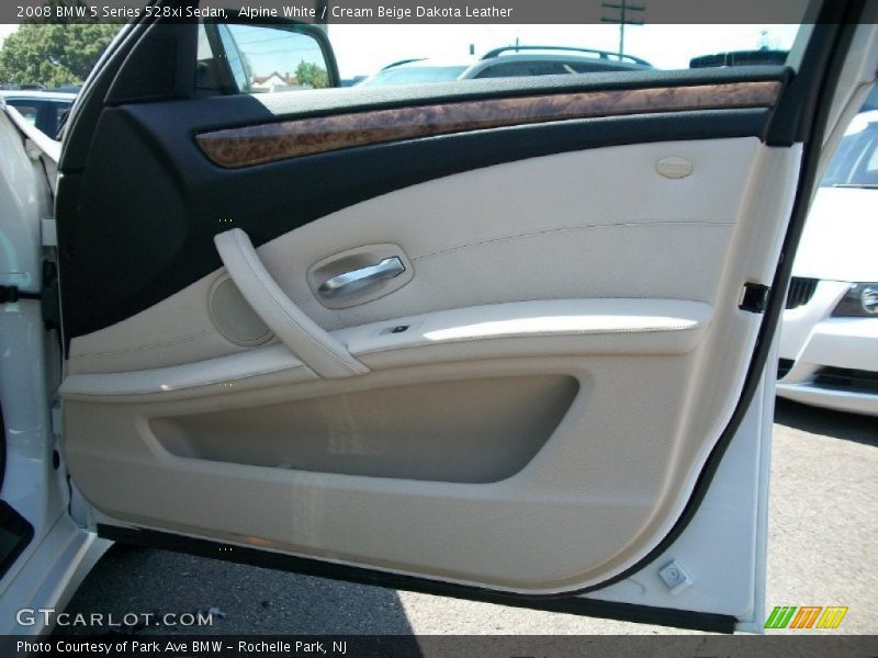 Alpine White / Cream Beige Dakota Leather 2008 BMW 5 Series 528xi Sedan