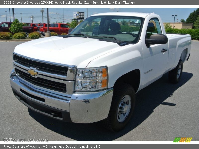 Summit White / Dark Titanium 2008 Chevrolet Silverado 2500HD Work Truck Regular Cab