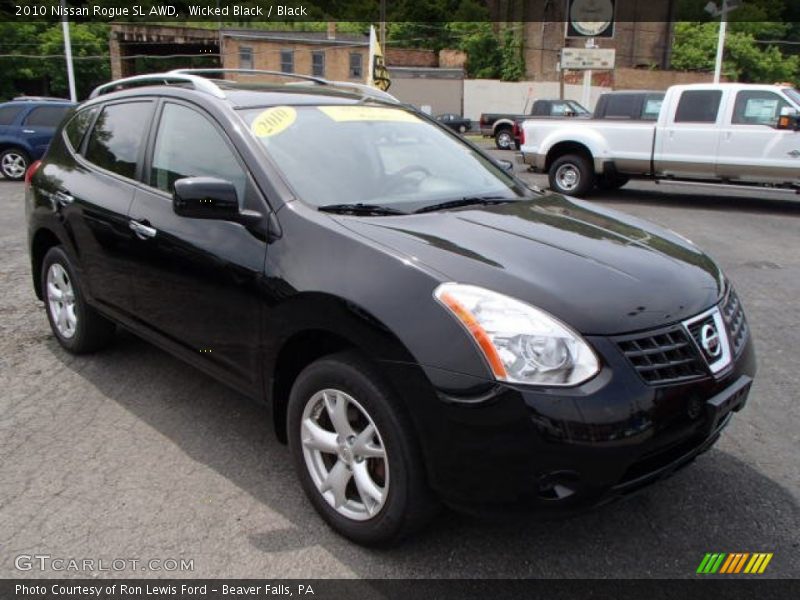 Wicked Black / Black 2010 Nissan Rogue SL AWD