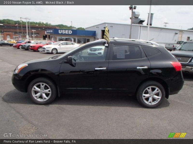 Wicked Black / Black 2010 Nissan Rogue SL AWD