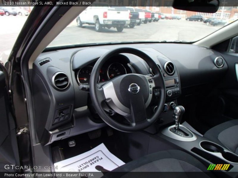 Wicked Black / Black 2010 Nissan Rogue SL AWD