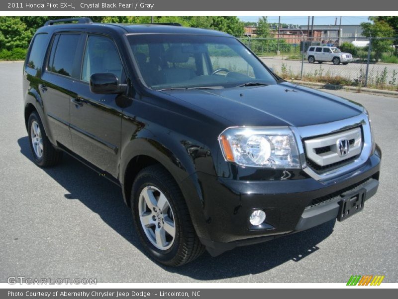 Crystal Black Pearl / Gray 2011 Honda Pilot EX-L