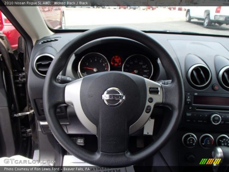 Wicked Black / Black 2010 Nissan Rogue SL AWD