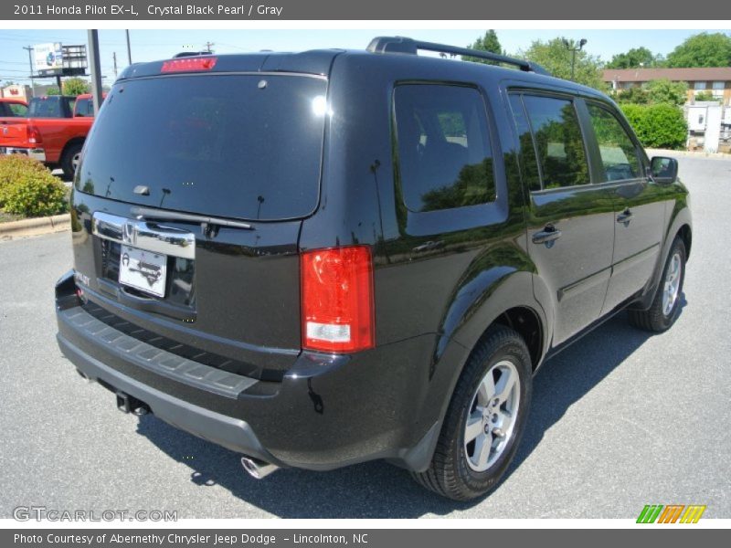 Crystal Black Pearl / Gray 2011 Honda Pilot EX-L