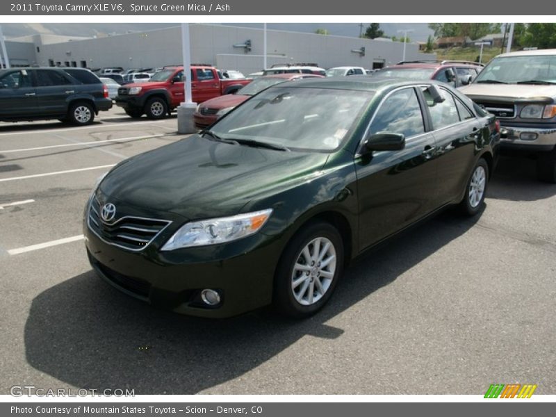 Spruce Green Mica / Ash 2011 Toyota Camry XLE V6