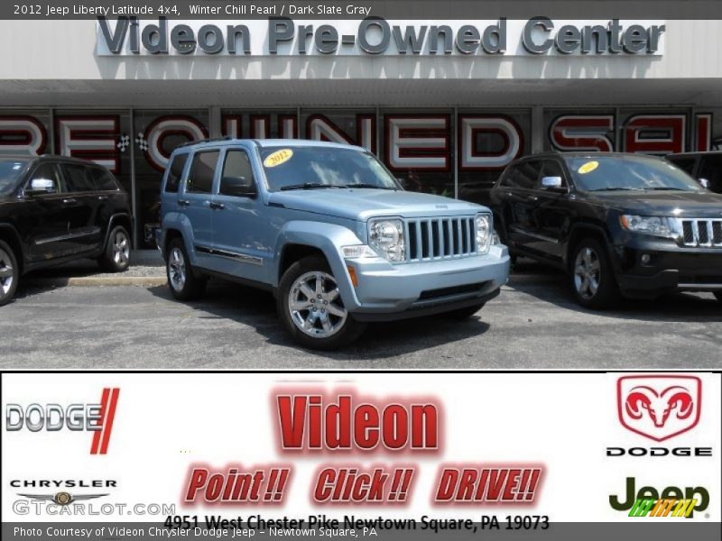 Winter Chill Pearl / Dark Slate Gray 2012 Jeep Liberty Latitude 4x4