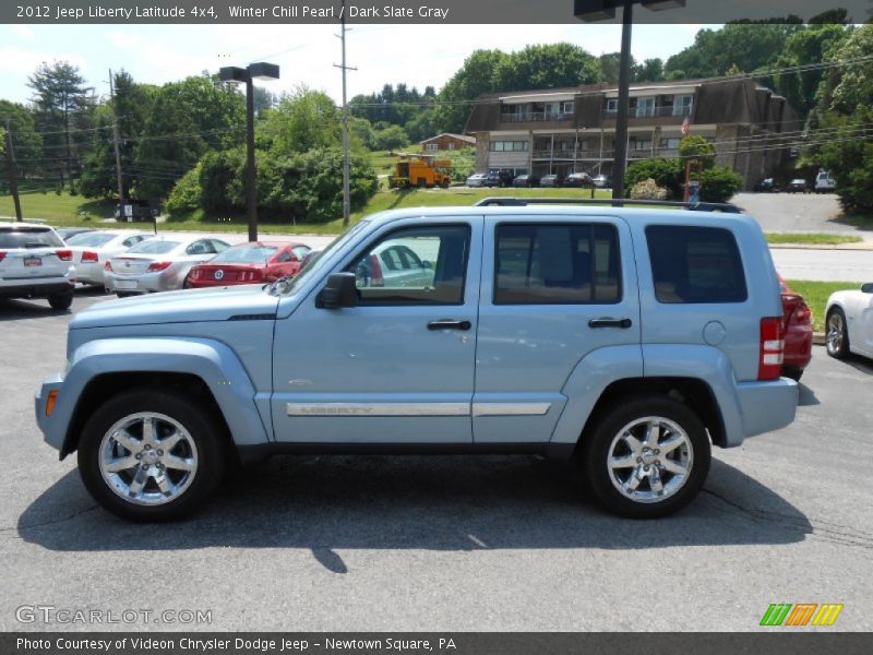 Winter Chill Pearl / Dark Slate Gray 2012 Jeep Liberty Latitude 4x4