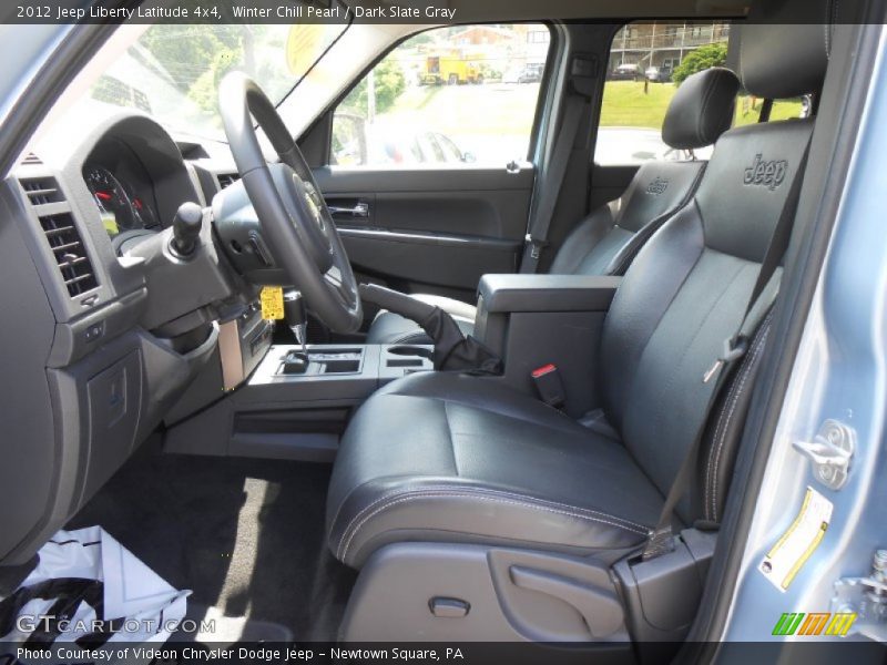 Winter Chill Pearl / Dark Slate Gray 2012 Jeep Liberty Latitude 4x4