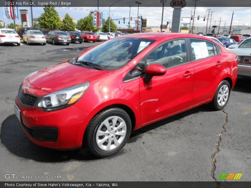 Signal Red / Beige 2012 Kia Rio LX
