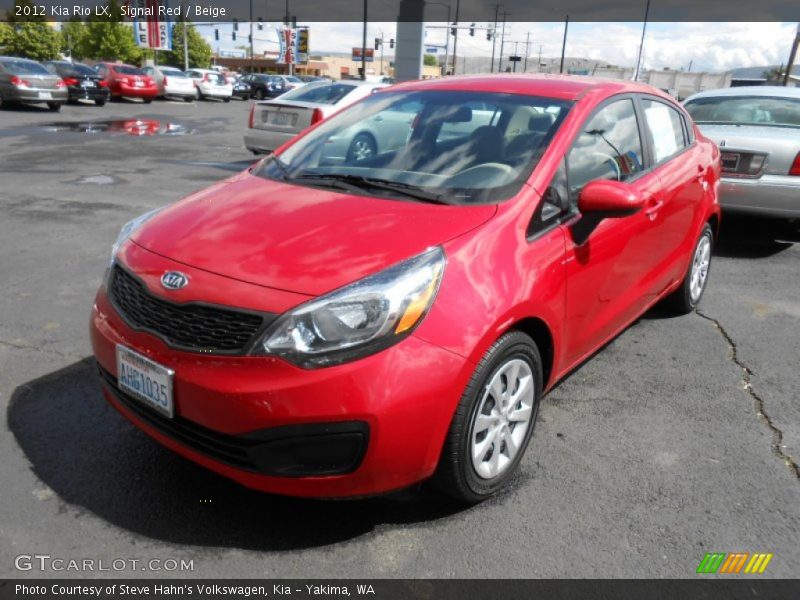 Signal Red / Beige 2012 Kia Rio LX