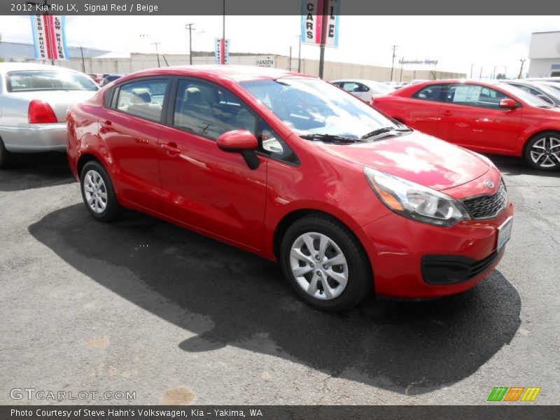 Signal Red / Beige 2012 Kia Rio LX