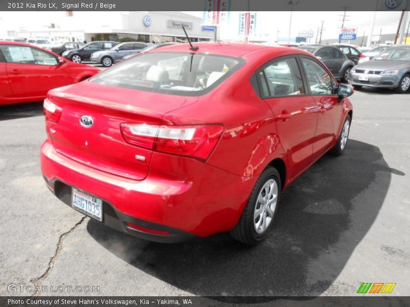 Signal Red / Beige 2012 Kia Rio LX
