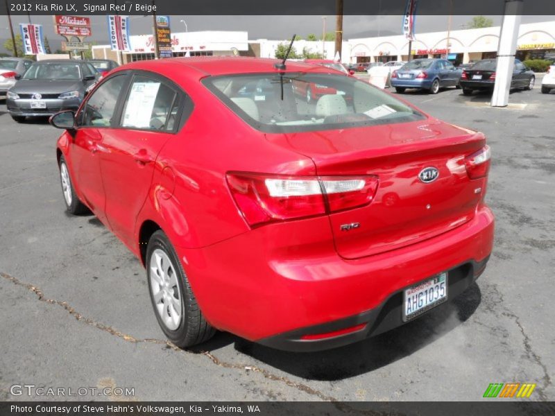 Signal Red / Beige 2012 Kia Rio LX