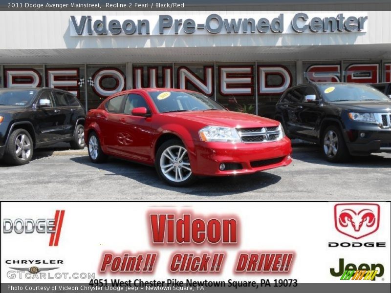 Redline 2 Pearl / Black/Red 2011 Dodge Avenger Mainstreet
