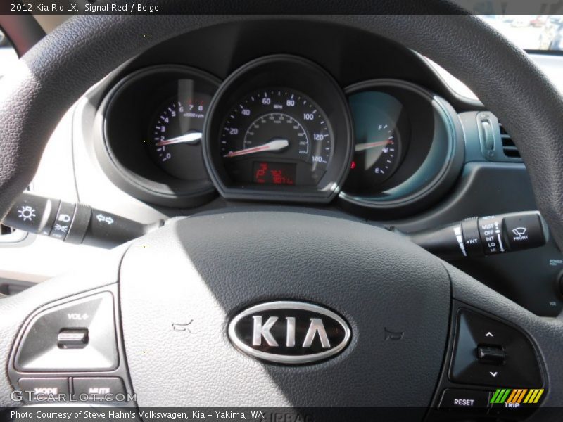 Signal Red / Beige 2012 Kia Rio LX
