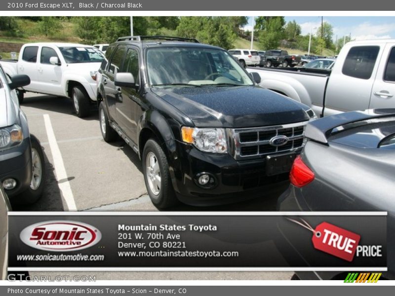 Black / Charcoal Black 2010 Ford Escape XLT