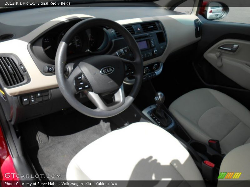 Signal Red / Beige 2012 Kia Rio LX