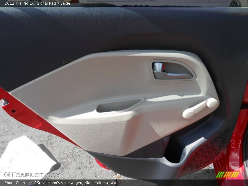 Signal Red / Beige 2012 Kia Rio LX