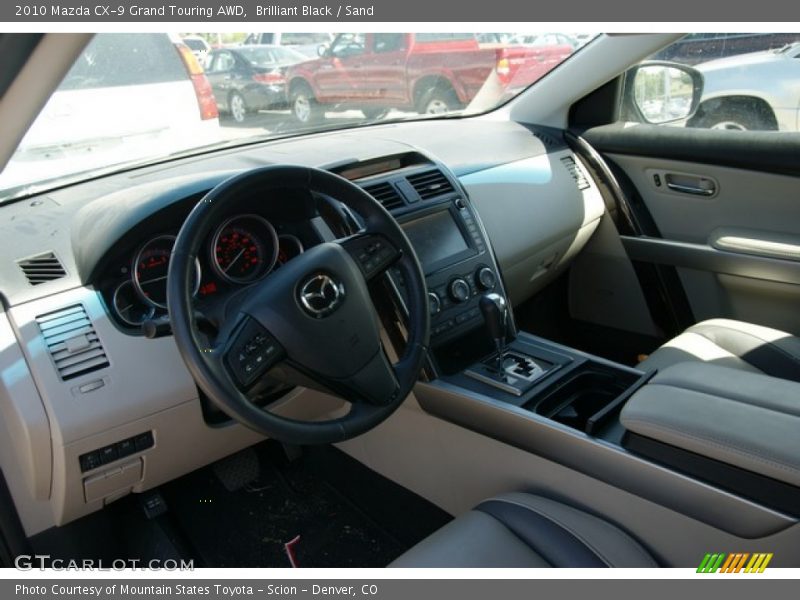 Brilliant Black / Sand 2010 Mazda CX-9 Grand Touring AWD