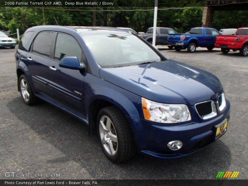 Deep Blue Metallic / Ebony 2008 Pontiac Torrent GXP AWD