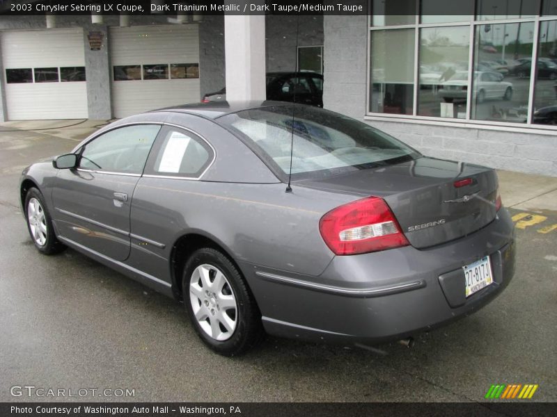 Dark Titanium Metallic / Dark Taupe/Medium Taupe 2003 Chrysler Sebring LX Coupe