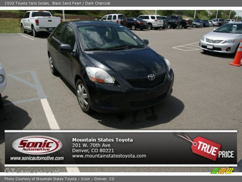 Black Sand Pearl / Dark Charcoal 2009 Toyota Yaris Sedan