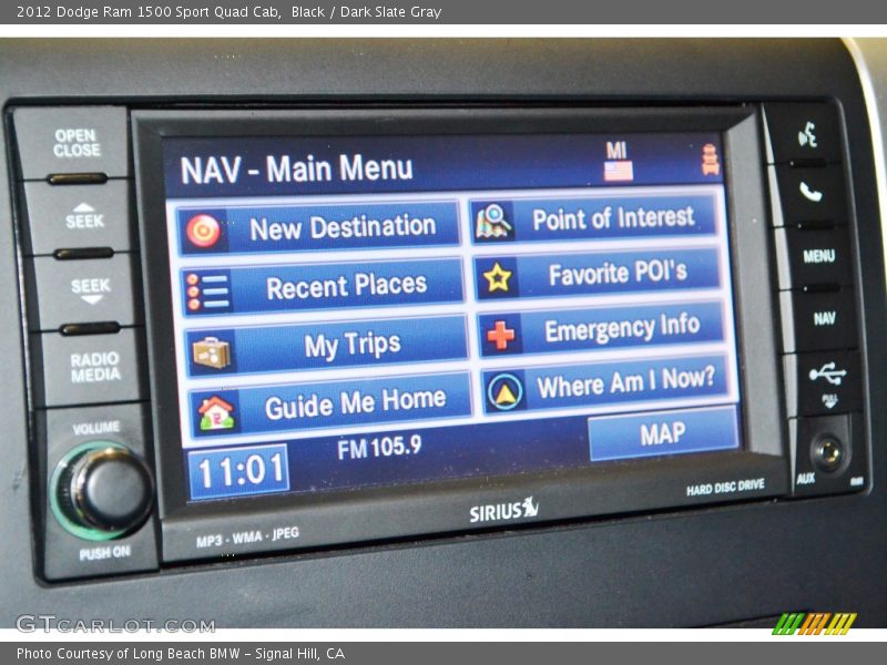 Black / Dark Slate Gray 2012 Dodge Ram 1500 Sport Quad Cab