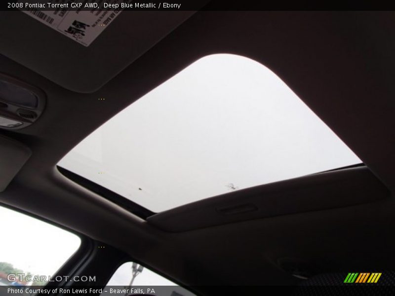 Sunroof of 2008 Torrent GXP AWD