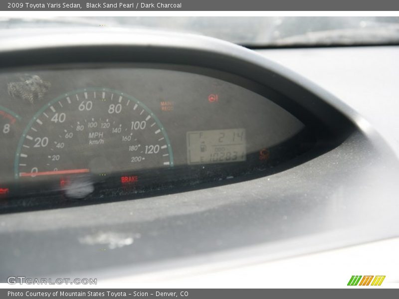 Black Sand Pearl / Dark Charcoal 2009 Toyota Yaris Sedan