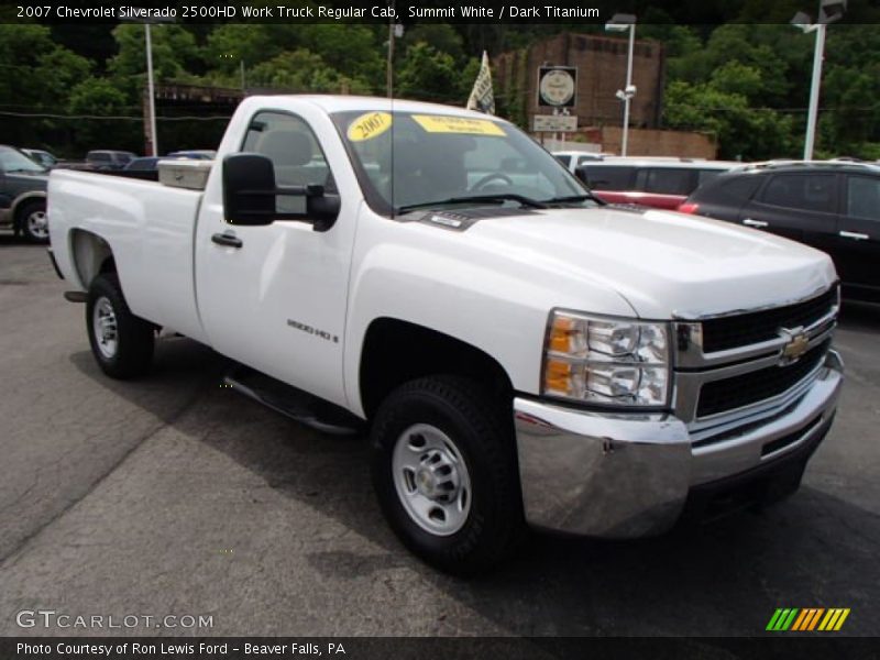 Summit White / Dark Titanium 2007 Chevrolet Silverado 2500HD Work Truck Regular Cab
