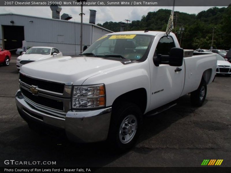 Summit White / Dark Titanium 2007 Chevrolet Silverado 2500HD Work Truck Regular Cab