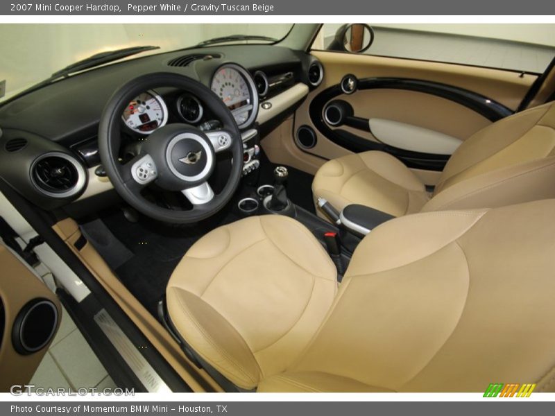 Pepper White / Gravity Tuscan Beige 2007 Mini Cooper Hardtop