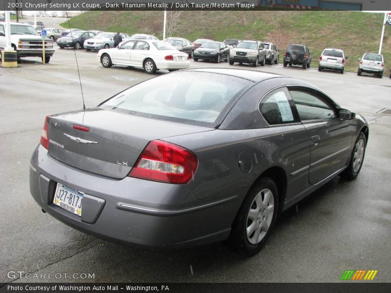 Dark Titanium Metallic / Dark Taupe/Medium Taupe 2003 Chrysler Sebring LX Coupe