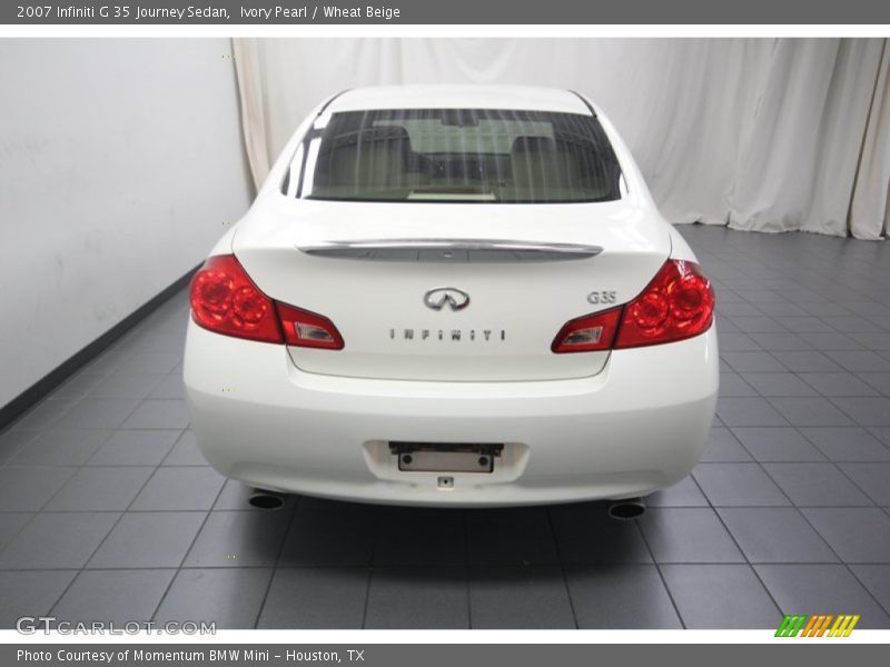 Ivory Pearl / Wheat Beige 2007 Infiniti G 35 Journey Sedan