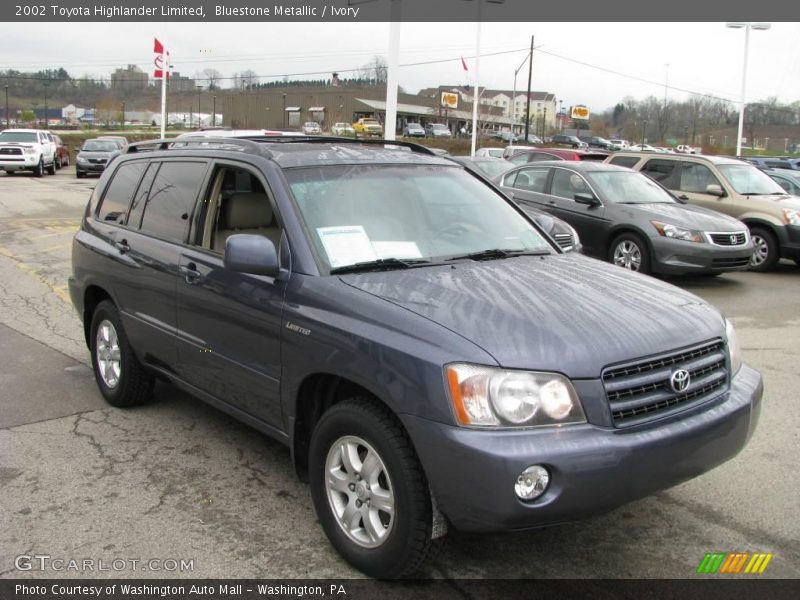 Bluestone Metallic / Ivory 2002 Toyota Highlander Limited
