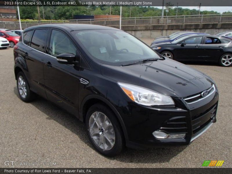 Tuxedo Black Metallic / Medium Light Stone 2013 Ford Escape SEL 1.6L EcoBoost 4WD