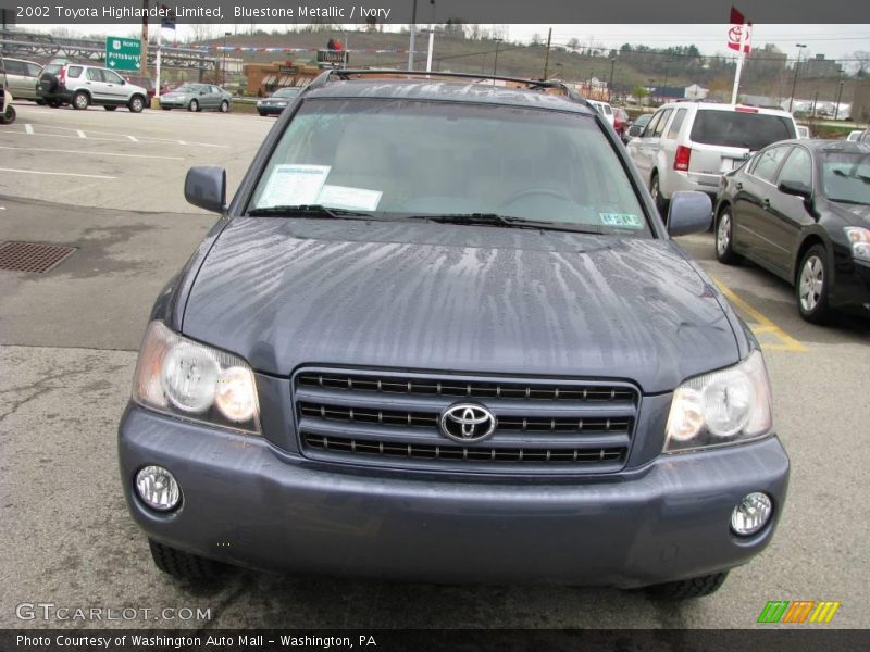 Bluestone Metallic / Ivory 2002 Toyota Highlander Limited