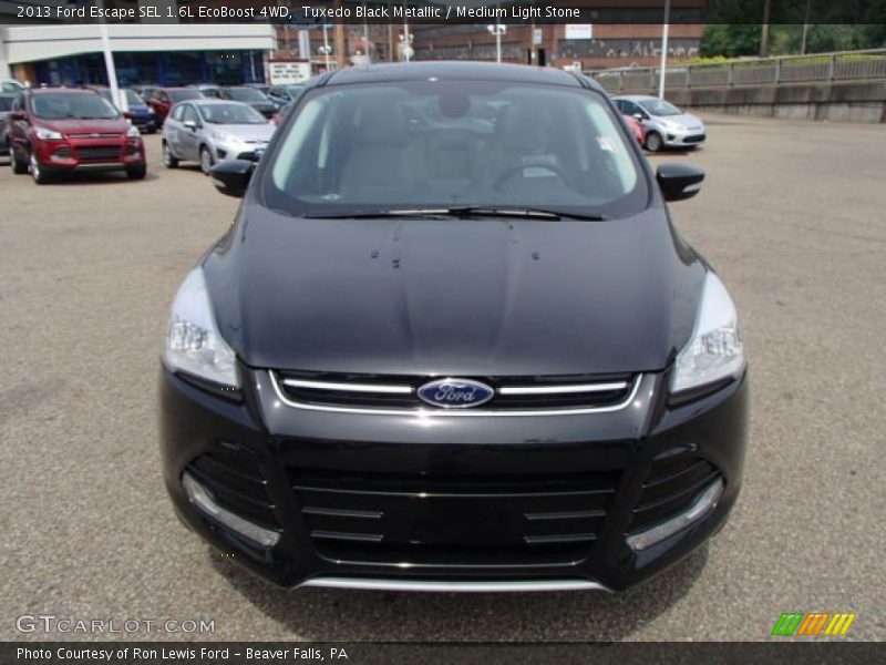 Tuxedo Black Metallic / Medium Light Stone 2013 Ford Escape SEL 1.6L EcoBoost 4WD
