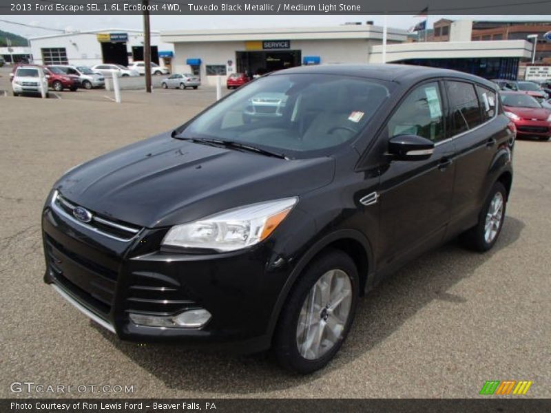 Tuxedo Black Metallic / Medium Light Stone 2013 Ford Escape SEL 1.6L EcoBoost 4WD