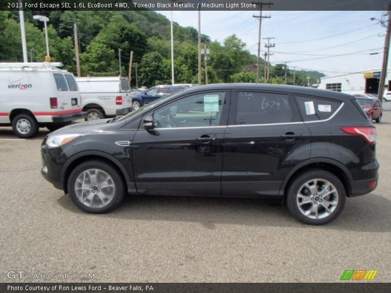Tuxedo Black Metallic / Medium Light Stone 2013 Ford Escape SEL 1.6L EcoBoost 4WD