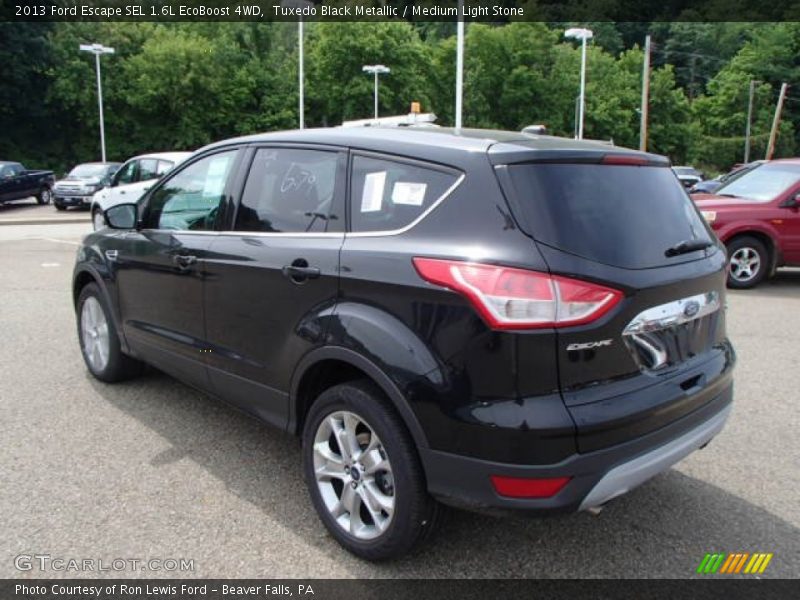 Tuxedo Black Metallic / Medium Light Stone 2013 Ford Escape SEL 1.6L EcoBoost 4WD